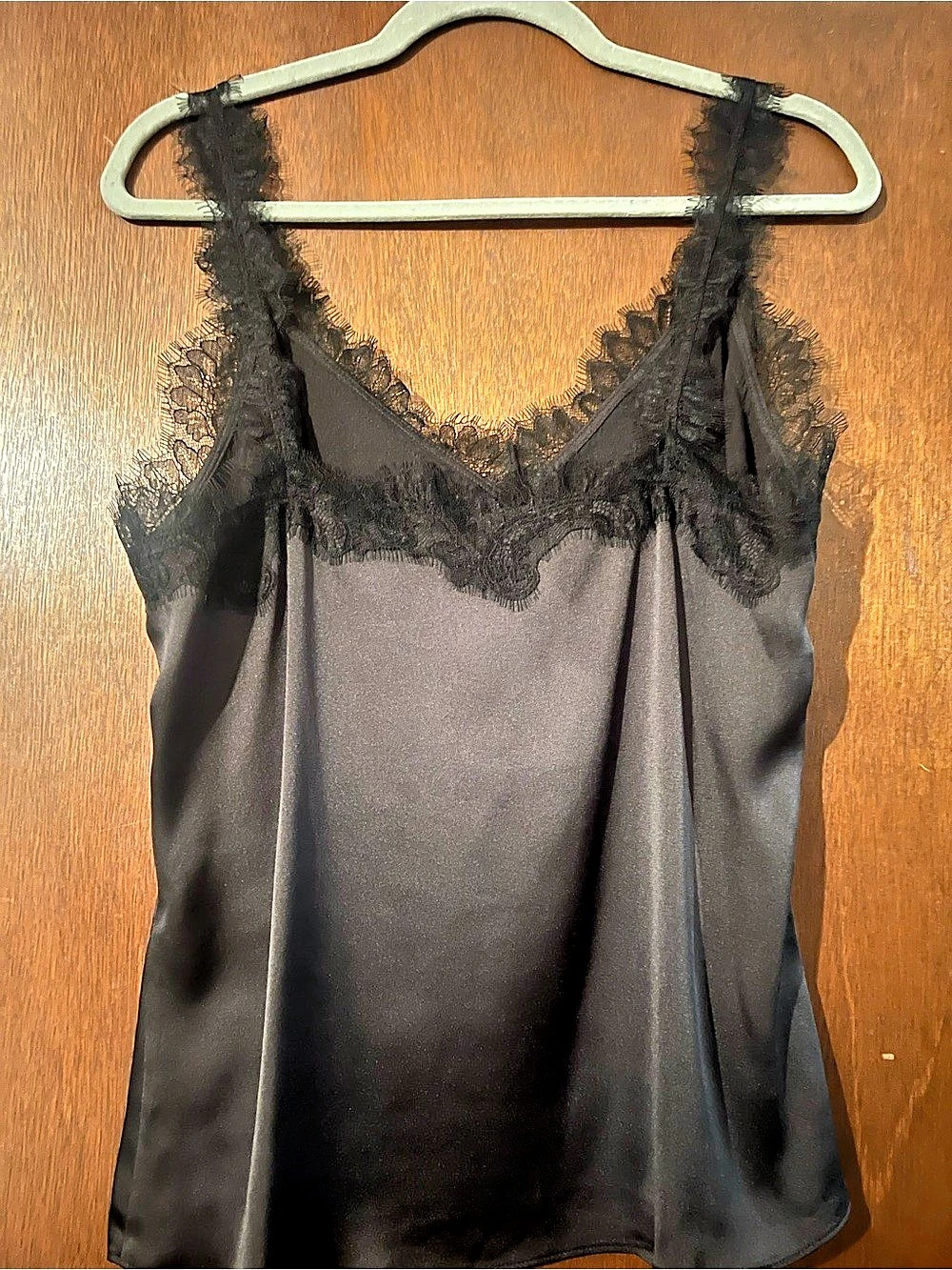 Black Lace Trim Camisole Like New